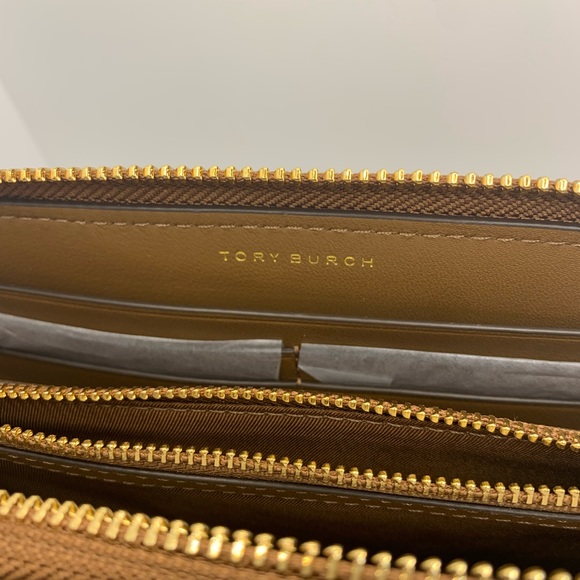 NWT Tory Burch Fleming Soft Zip Continental Wallet Moose/909 64314 - Picture 8 of 14